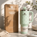 Stanley Mint Green Polka Dot 40oz Quencher H2.0 Tumbler