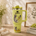Lime Green Cat & Mouse Mischief Tumbler