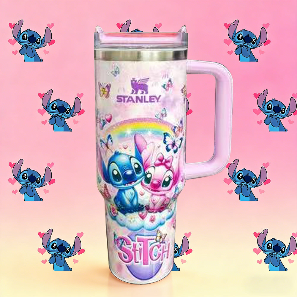 Rainbow Stitch Love Tumbler